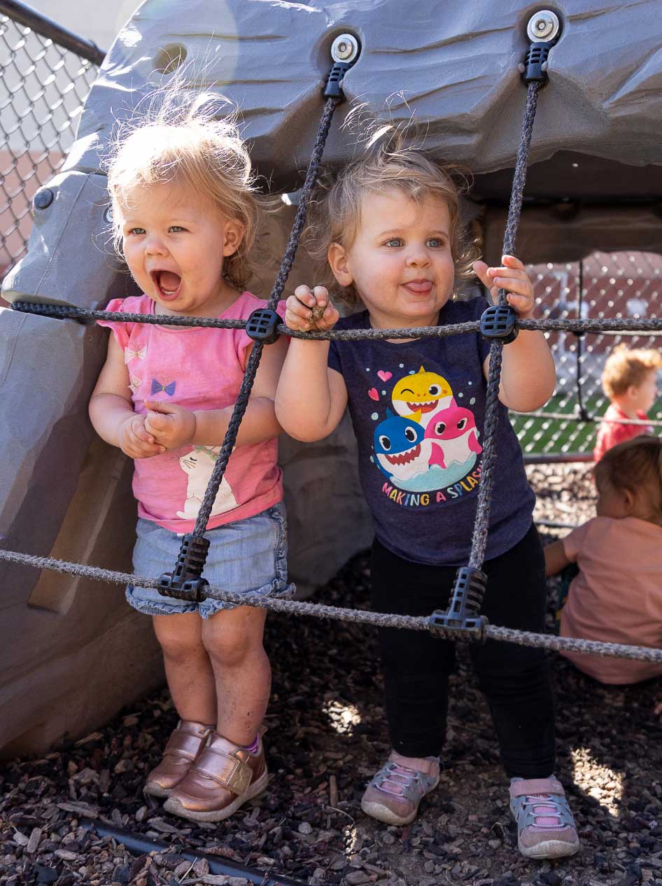 toddlers playing on the playground